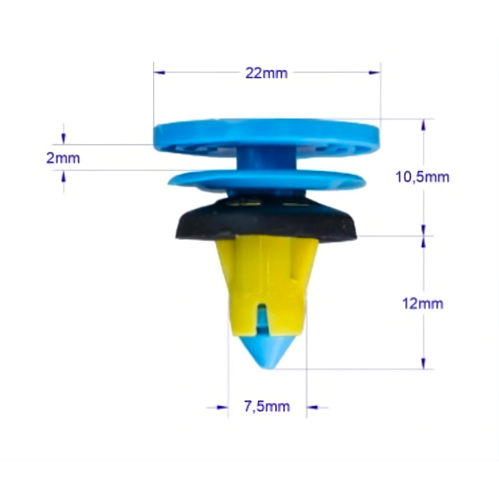 Innenraum-Clips für Autotür - Gelb